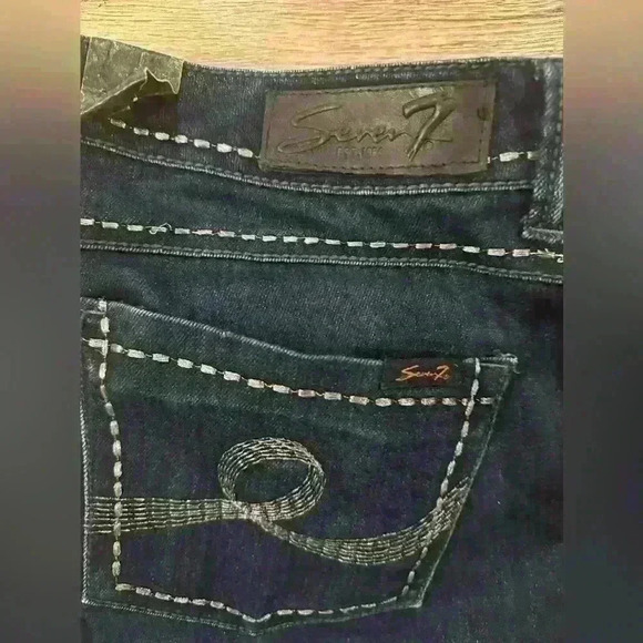 NWOT Seven7 Jeans Womens 4 Boot Cut Rocker Slim Low Rise Dark Wash Stretch Denim - Picture 4 of 11